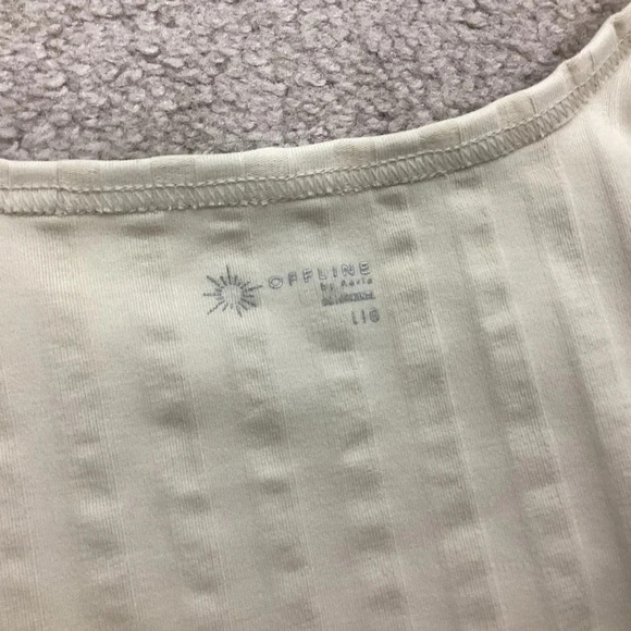 OFFLINE By Aerie OG Groove Crop Top Tank Top Size Large - Picture 4 of 7